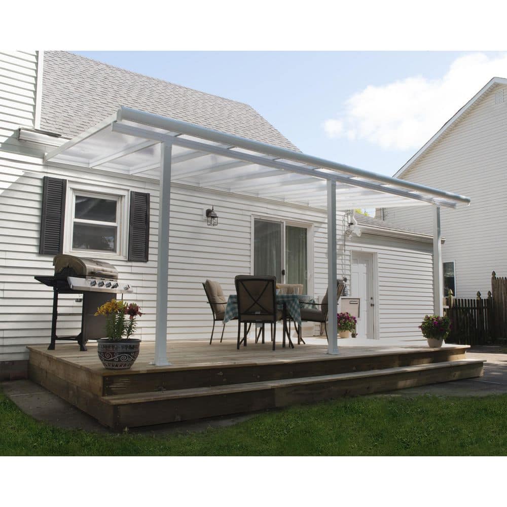 CANOPIA By PALRAM Olympia 10 Ft. X 18 Ft. White/White Aluminum Patio ...