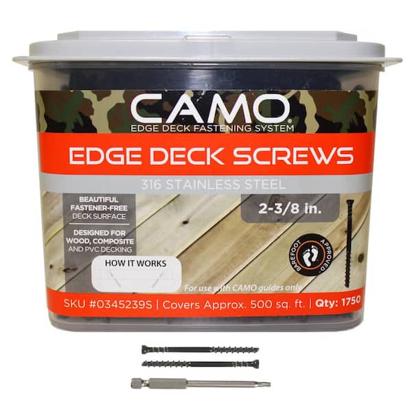 CAMO 2-3/8 in. 316 Stainless Steel Trimhead Deck Screw (1750-Count)