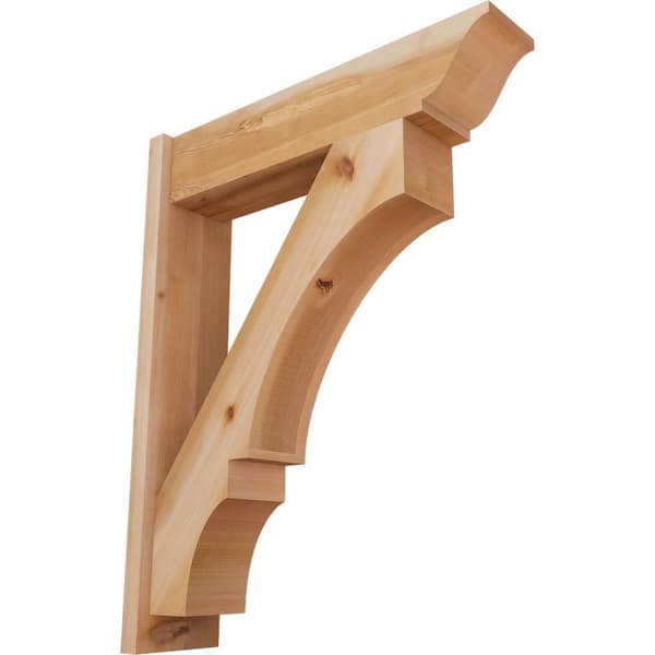 Ekena Millwork 8 in. x 38 in. x 30 in. Western Red Cedar Balboa Traditional Smooth Outlooker