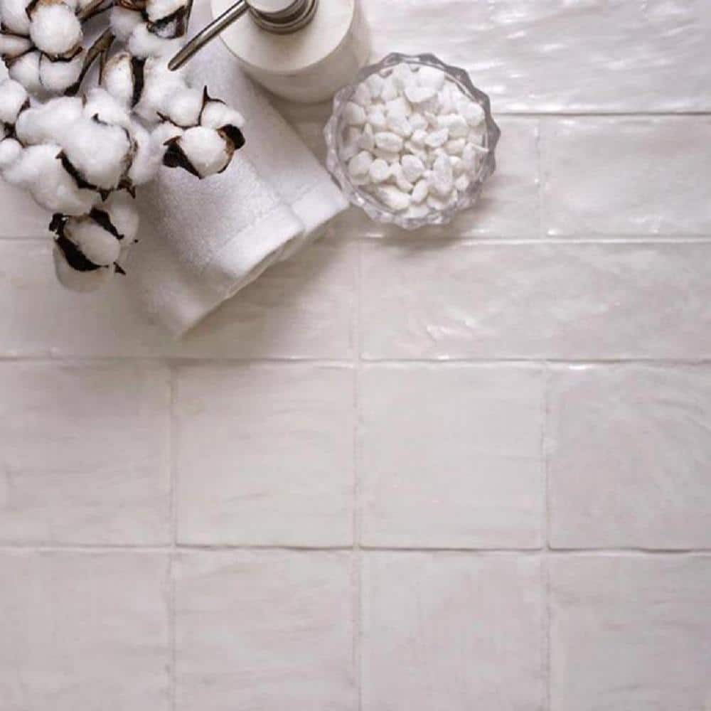 Apollo White 4x4 Polished Ceramic Mosaic Tile