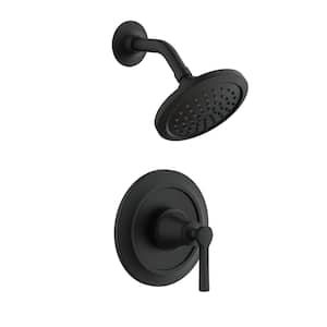 Northerly Single Handle 1-Spray Shower Only Trim Kit 1.75 GPM with Treysta Cartridge in Satin Black (Valve Not Inlcuded)