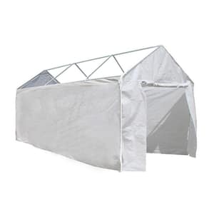 ALEKO 10 ft. x 20 ft. White Polyethylene Sidewalls for Carport Tent ...