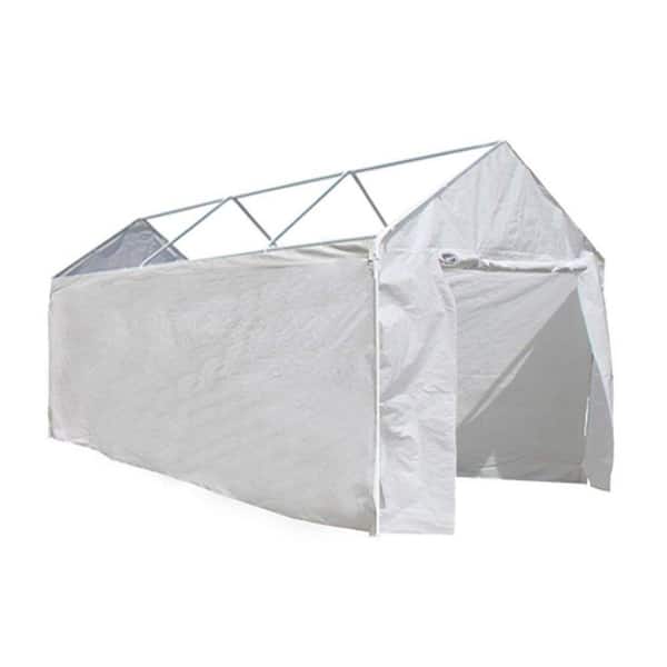 ALEKO 10 ft. x 20 ft. White Polyethylene Sidewalls for Carport Tent