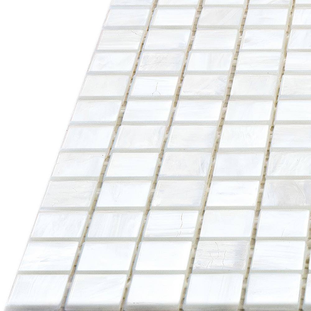 White Dove Glossy Iridescent Glass Mosaic Tile for Walls and Floors