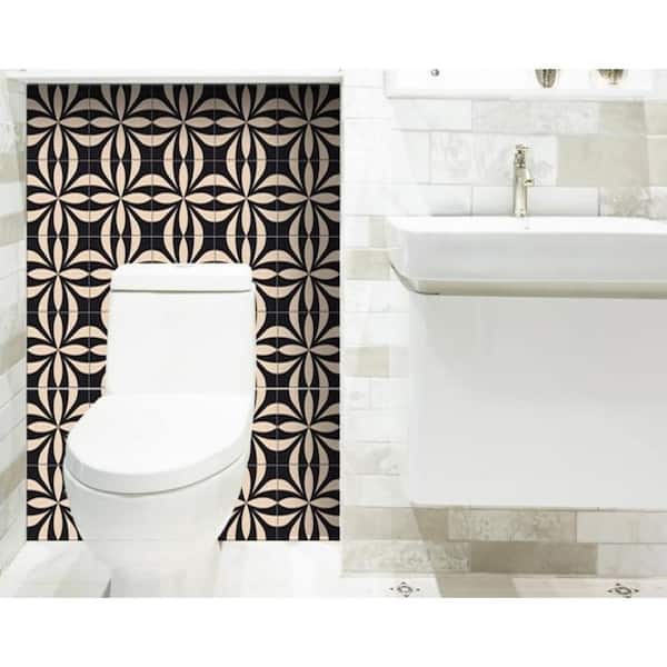 Amelia Brown 5 in. x 5 in. Vinyl Peel and Stick Tile (4.17 sq. ft./Pack)