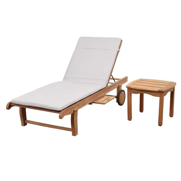Cairo 2 Piece Teak Outdoor Chaise Lounge With Light Grey Cushions Sc Windu Lgr Intan The Home Depot - Teak Chaise Lounge With Cushion Cairo 2 Piece Teak Outdoor Chaise Lounge With Light Grey Cushions Sc Windu Lgr Intan The Home Depot - Teak Chaise Lounge With Cushion