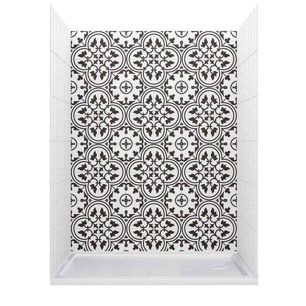JETCOAT 60 in. L 32 in. W 78 in. H 2 Piece Alcove Shower Kit with Glue Up Shower Wall and Shower Pan in Cortana price history on PriceWatchPro