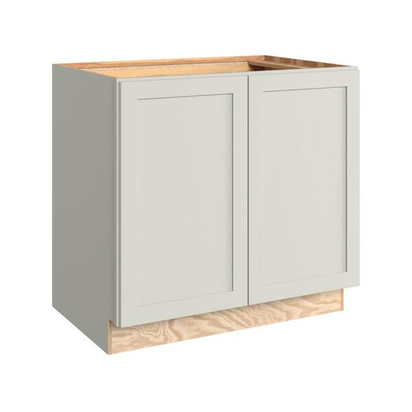 Thornton 36 in. W x 24 in. D x 34.5 in. H Assembled Plywood Shaker Base Kitchen Cabinet in Moonshine