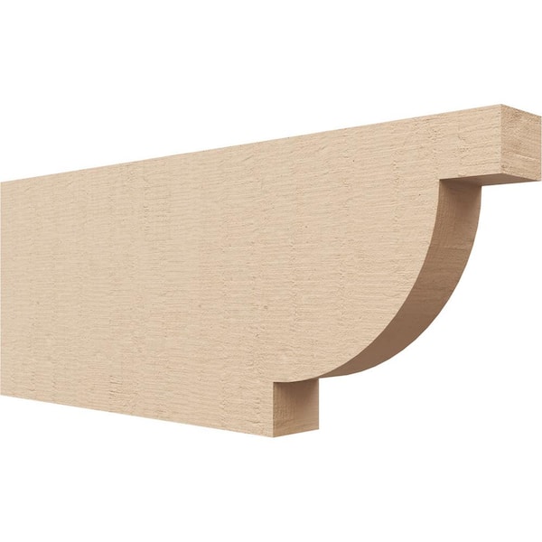 Ekena Millwork 2-in. x 8-in. x 20-in. Alpine Woodgrain, Primed Tan Timberthane Polyurethane Rafter Tail Brace