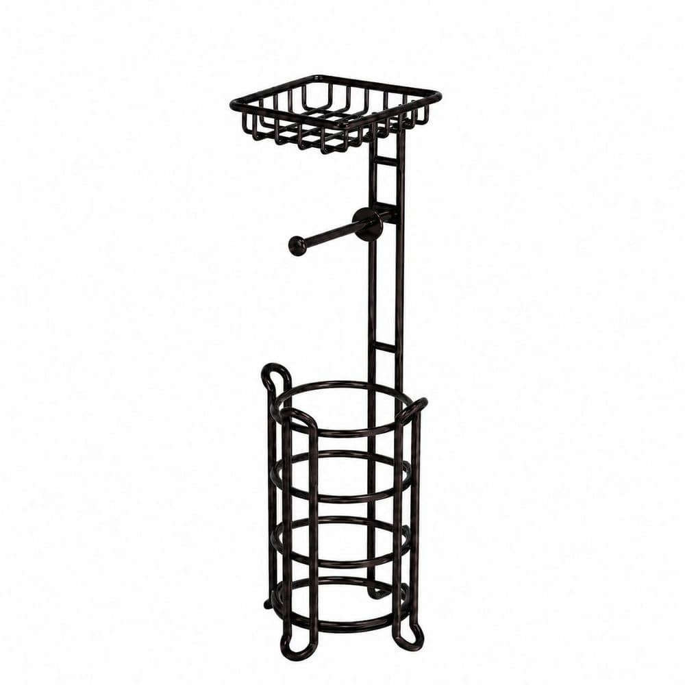 Bronze Metal Freestanding Toilet Paper Holder Stand with Shelf and Weighted Base price history on PriceWatchPro