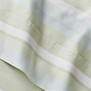 300 Thread Count Cotton Sateen Green and Blue Stripe 4-Piece Full Printed Sheet Set