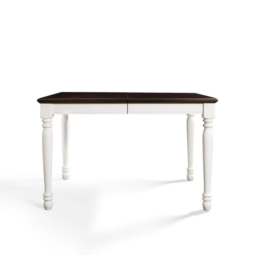 Shelby Extendable Solid Hardwood Dining Table in Antique White