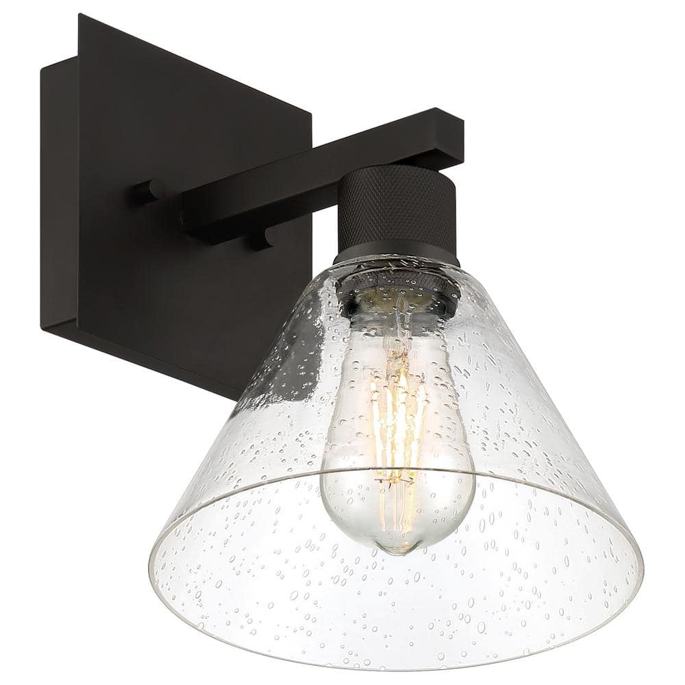 Martini Glass Inspired Dimmable Wall Sconce in Matte Black