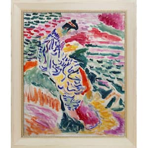 Woman Beside the Water by Henri Matisse Constantine Framed People Oil Painting Art Print 24.5 in. x 28.5 in.