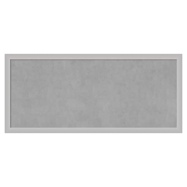 Amanti Art Low Luster Silver 51 in. x 23 in. Framed Magnetic Board