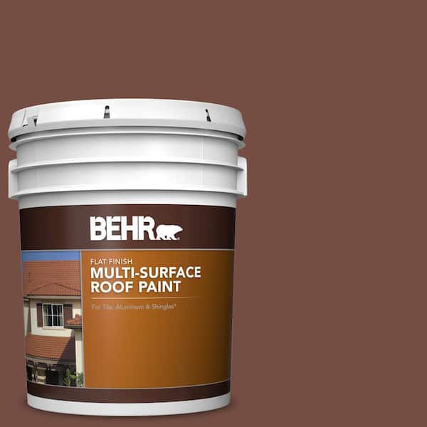 BEHR 5 gal. #SC-129 Chocolate Flat Multi-Surface Exterior Roof Paint