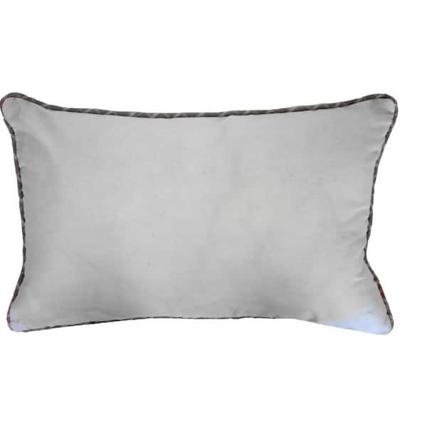 HomeRoots Pink, White Graphic Polyester 13 in. x 20 in. Throw Pillow