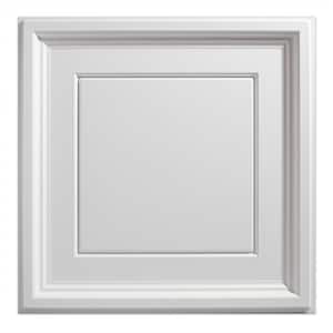 23.75in. X 23.75in. Icon Coffer Lay In Vinyl White Ceiling Panel (Case of 12)