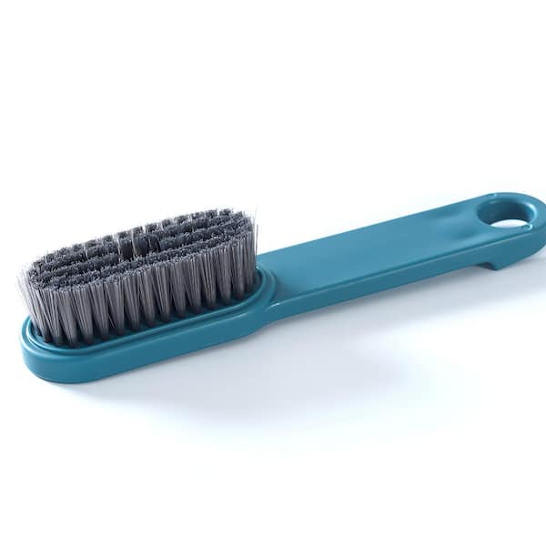 Wellco 7 in. Long-Handle Soft Bristle Laundry Utility Brush, Blue