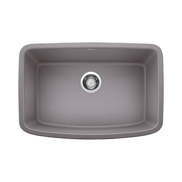 Blanco VALEA Gray Granite Composite 27 in. x 18 in. Single Bowl Undermount Kitchen Sink