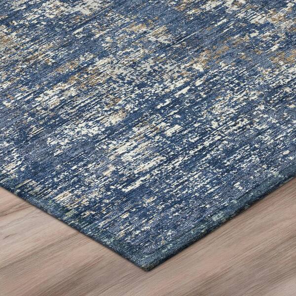 Chantille Machine Washable Indoor/Outdoor Abstract ACN3172 Navy 2 ft. x 3 ft. Accent Rug