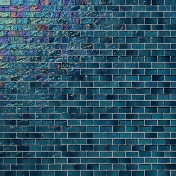 Ivy Hill Tile Speckle Tropical Blue 11.73 in. x 11.73 in. Polished Glass Wall Tile (0.95 sq. ft./Each)