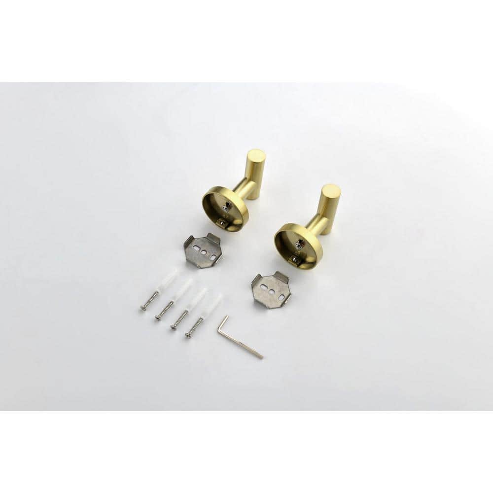 6-Piece Brushed Gold Stainless Steel Bathroom Hardware Set