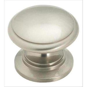 1-1/4 in. Satin Nickel Round Cabinet Knob