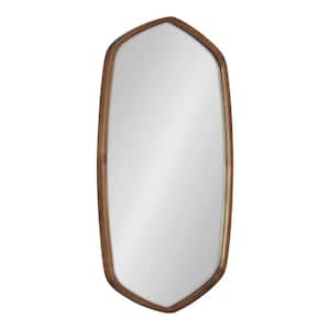 McLean 20.00 in. W x 36.00 in. H Rustic Brown Oval Mid-Century Framed Decorative Wall Mirror