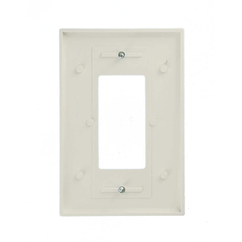 Oversized White Thermoset 1-Gang Decorator Wall Plate