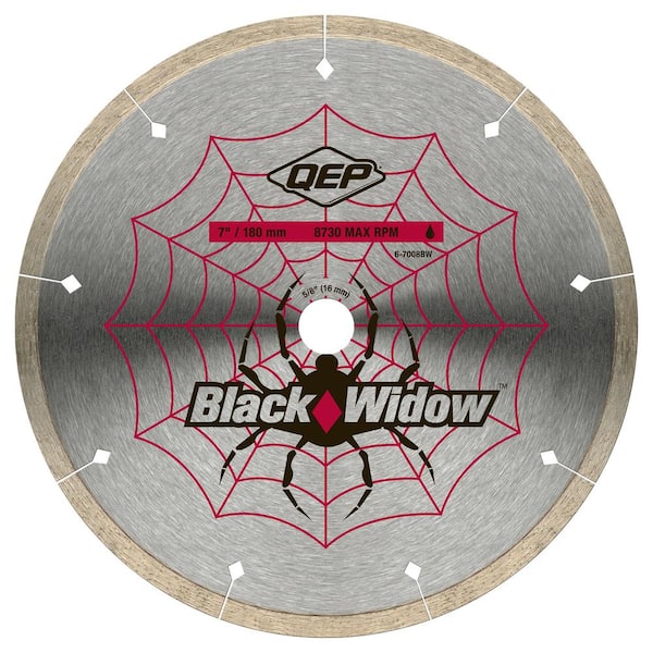 QEP 7 in. Black Widow Micro-Segmented Diamond Blade for Porcelain and Ceramic Tile