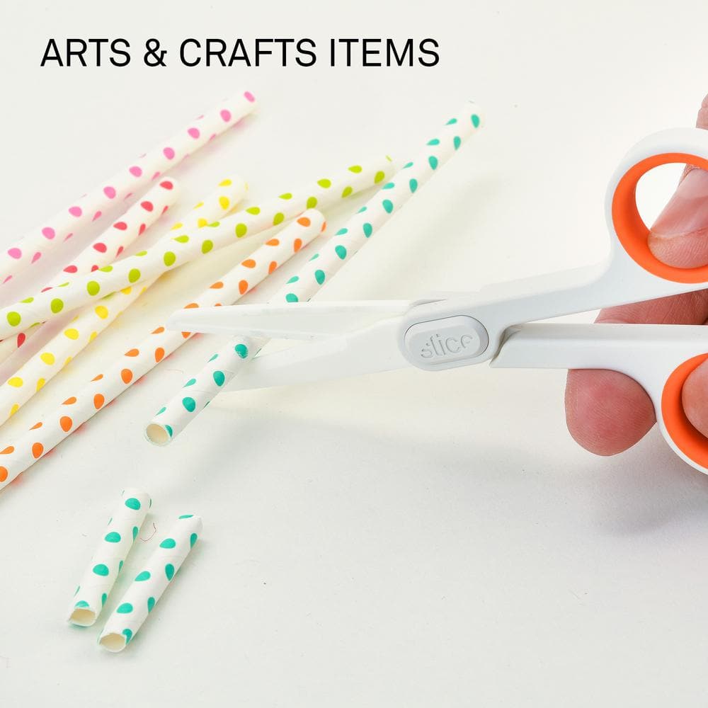 Slice 10544 Ceramic Scissors - Rounded Tips | Never Rusts, Finger Friendly, Food Grade, BPA, Micro Ceramic Safetey Blades