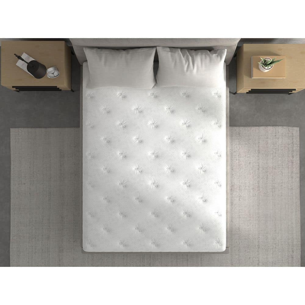Queen White Gel Memory Foam Innerspring Adjustable Bed