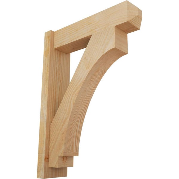 Ekena Millwork 6 in. x 30 in. x 22 in. Imperial Craftsman Rough Sawn Douglas Fir Outlooker