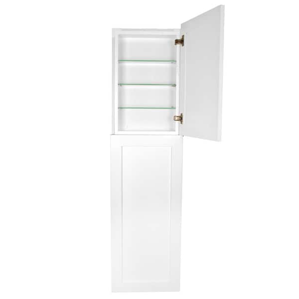 Silverton 14 in. x 28 in. x 4 in. Recessed Medicine Cabinet in White Silverton 14 in. x 28 in. x 4 in. Recessed Medicine Cabinet in White