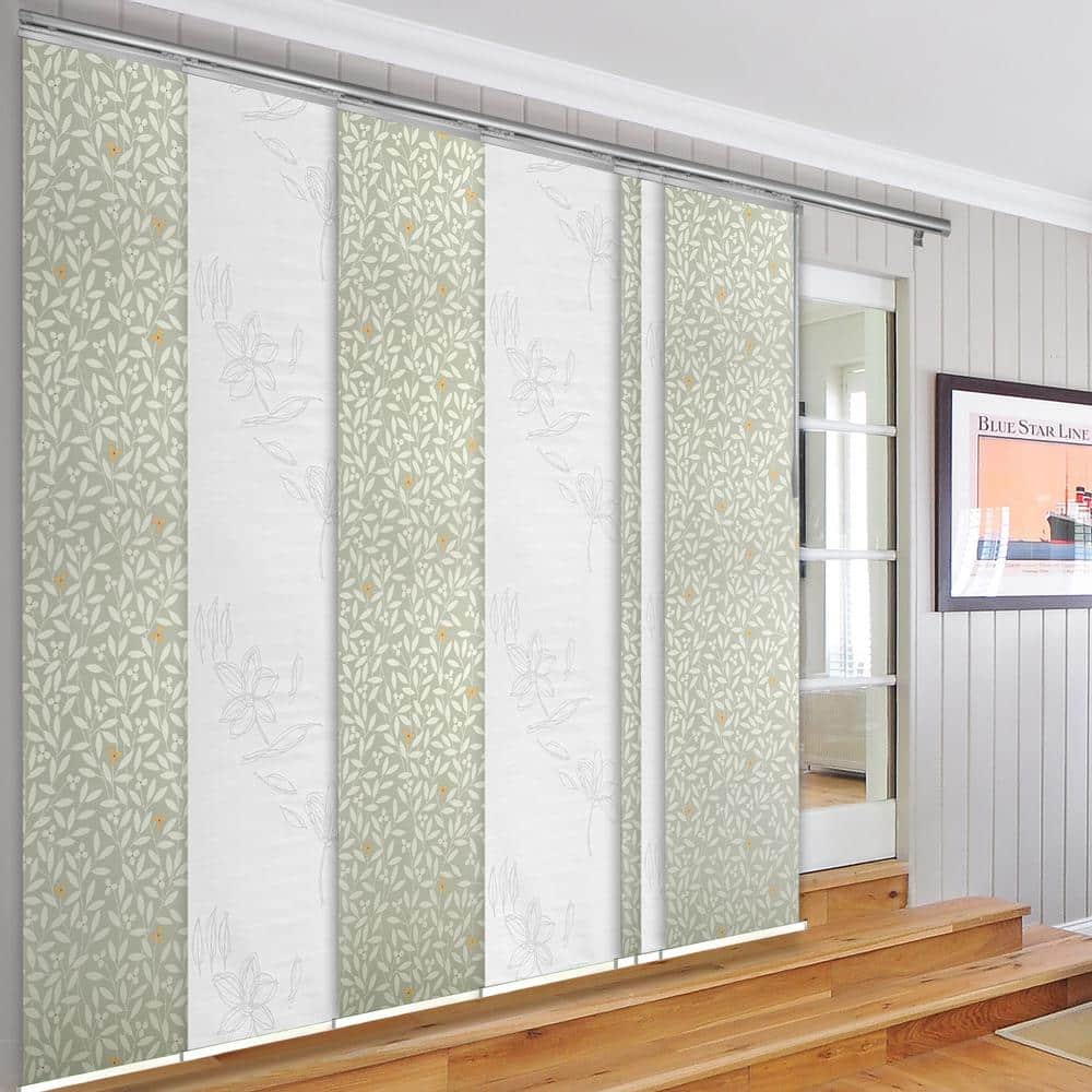 Spring Blossom 110 in. - 153 in. W x 94 in. L Adjustable 7- Panel White Single Rail Panel Track with 23.5 in. Slates price history on PriceWatchPro