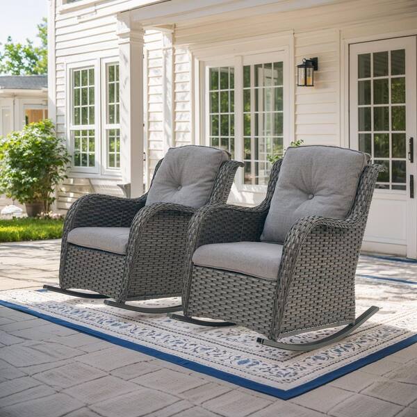 Bellefurn WellCane Brown 5-Piece Wicker Patio Conversation