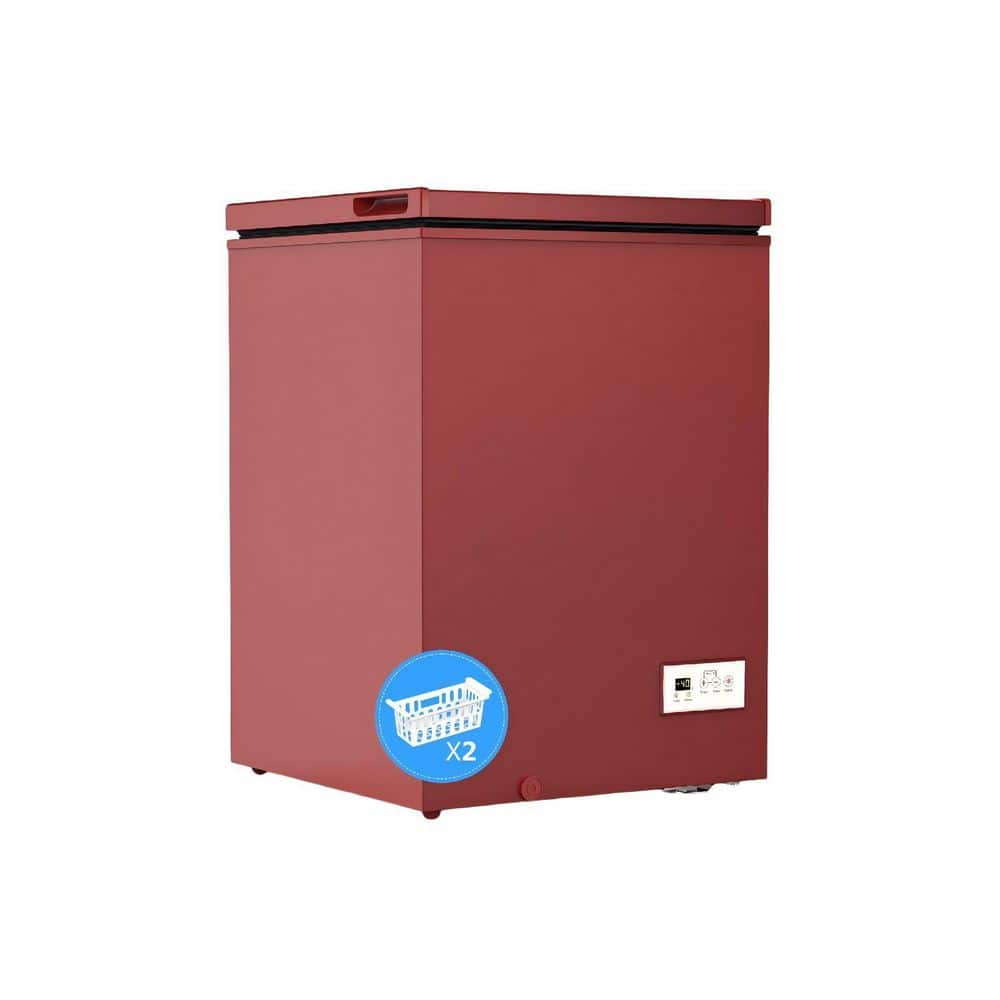 3.2 cu. ft. Manual Defrost Chest Freezer with-40~14℉ Low Temperature Range in Red/Orange price history on PriceWatchPro