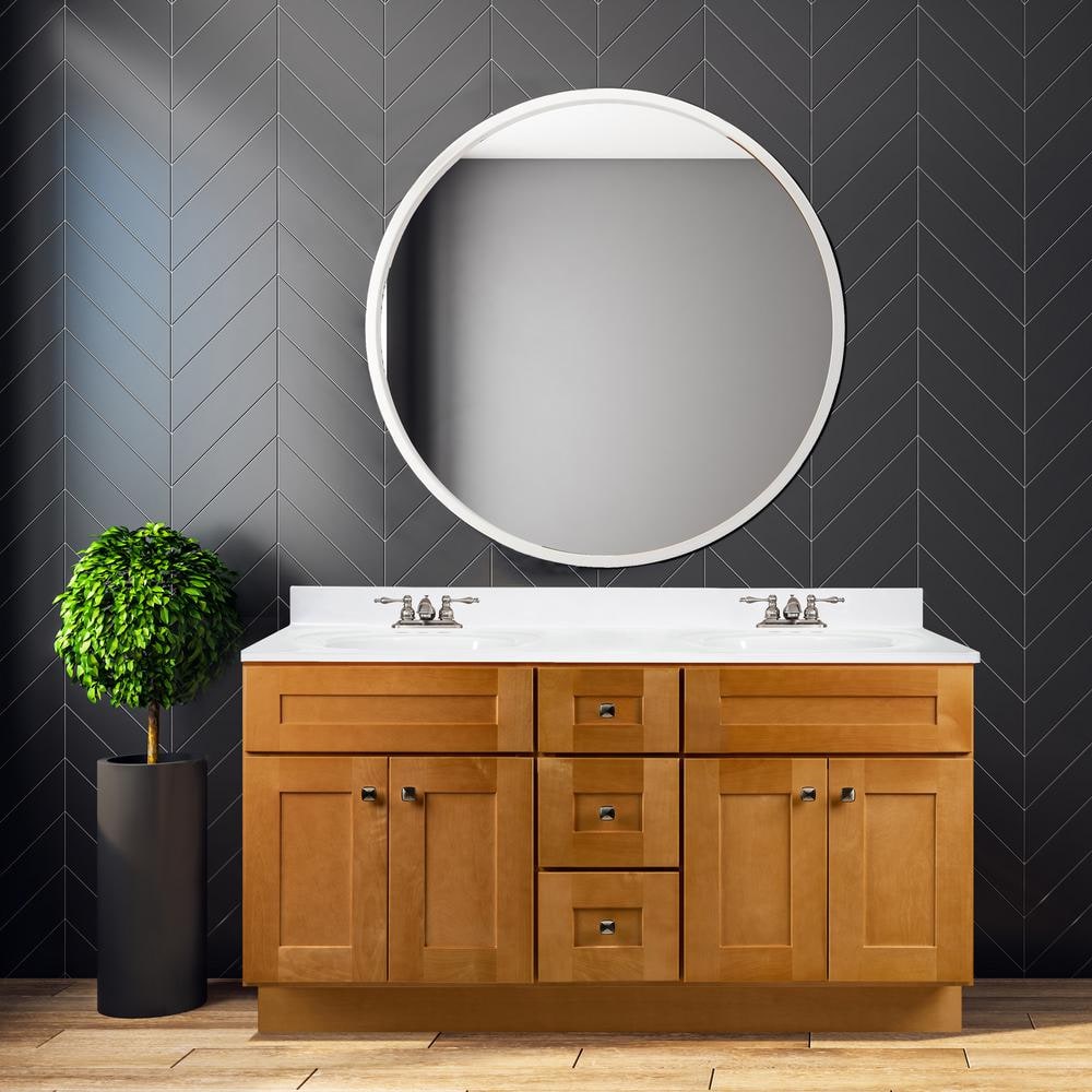Modern Birch 60-Inch Freestanding Bathroom Vanity Cabinet