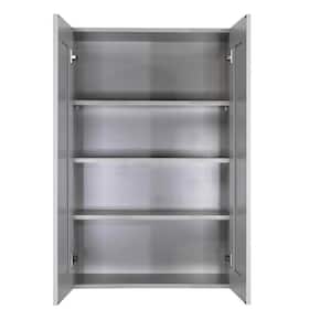 Anchester Assembled 30x42x12 in. Wall Cabinet with 2 Doors 3 Shelves in Light Gray