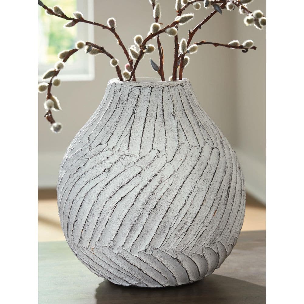 Shelvie 10 in. White Terra Cotta Ginger Jar Decorative Vase price history on PriceWatchPro