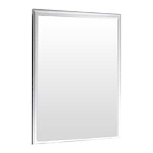 Florence 34 in. W x 41 in. H Wood White Wall Mirror