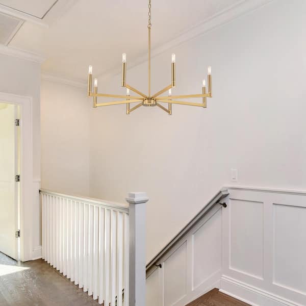 EDISLIVE Galea 8-Light Linear Candle Style Classic Gold