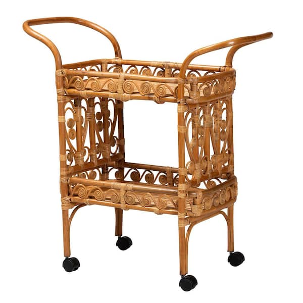 bali & pari Diwata Natural Rattan Kitchen Cart