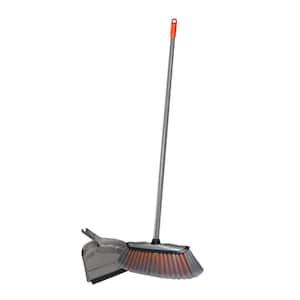 Smooth Sweep Indoor Angle Broom with Dustpan (2-Pack)