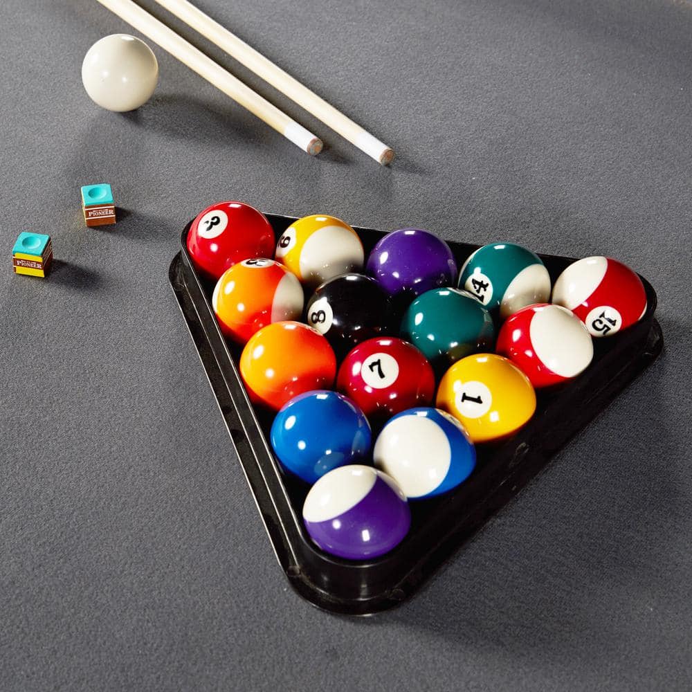 MD Sports 7.5' Black and Silver Pool Table with Steel Legs