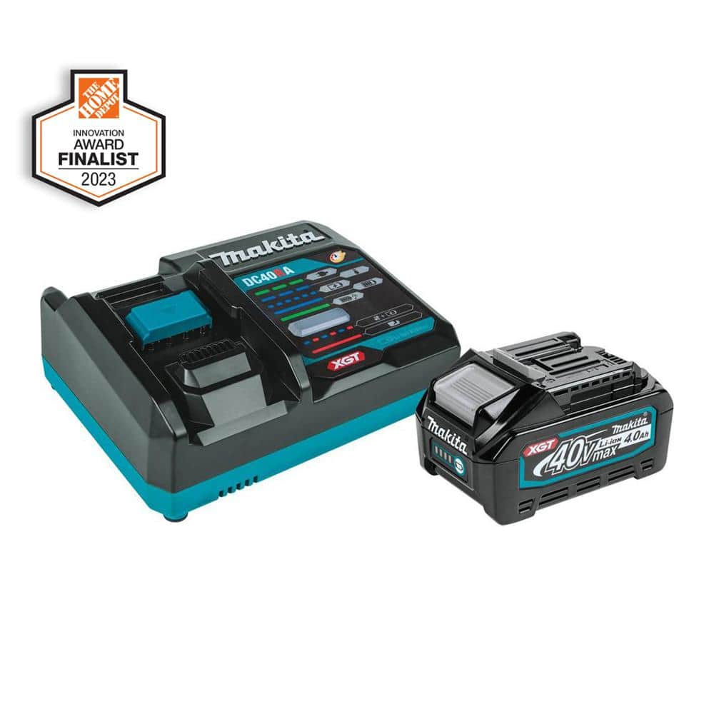 Makita 40V max XGT 4.0Ah Battery and Charger Starter Pack, BL4040, DC40RA 4.0Ah) BL4040DC1 The Home Depot