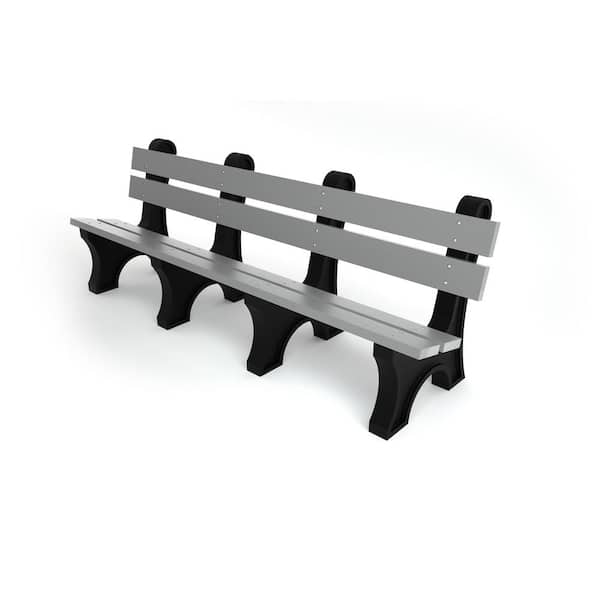 Frog Furnishings 8 ft. Colonial Bench - Gray