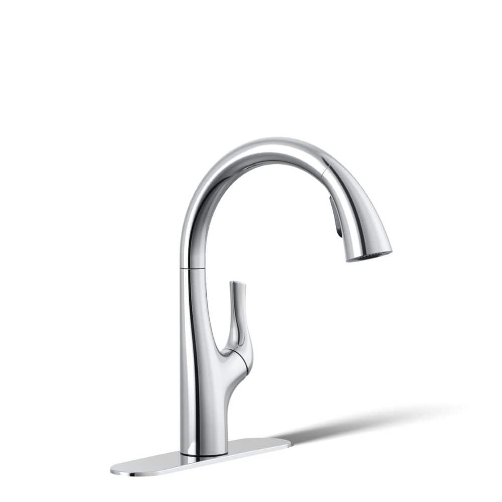 KOHLER Avi 13.5 in. Single Handle Pull Out Sprayer Kitchen Faucet