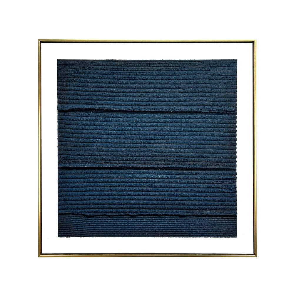 Sienna Twilight Gold Floating Framed Canvas Abstract Art 36 in. x 24 in.